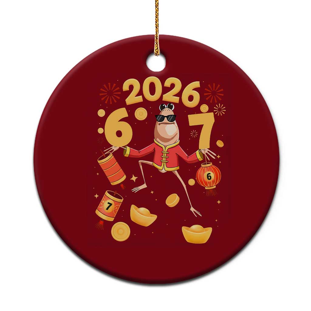 Funny Marcus The Worm Six Seven Meme Ceramic Ornament Lunar New Year 2026 Gift - Wonder Print Shop