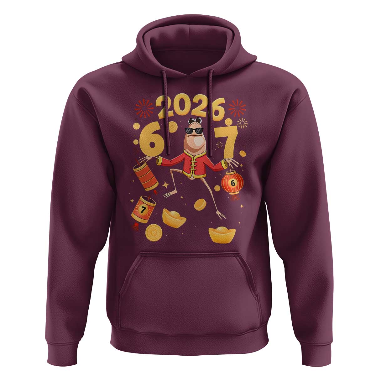 Funny Marcus The Worm Six Seven Meme Hoodie Lunar New Year 2026 Gift - Wonder Print Shop
