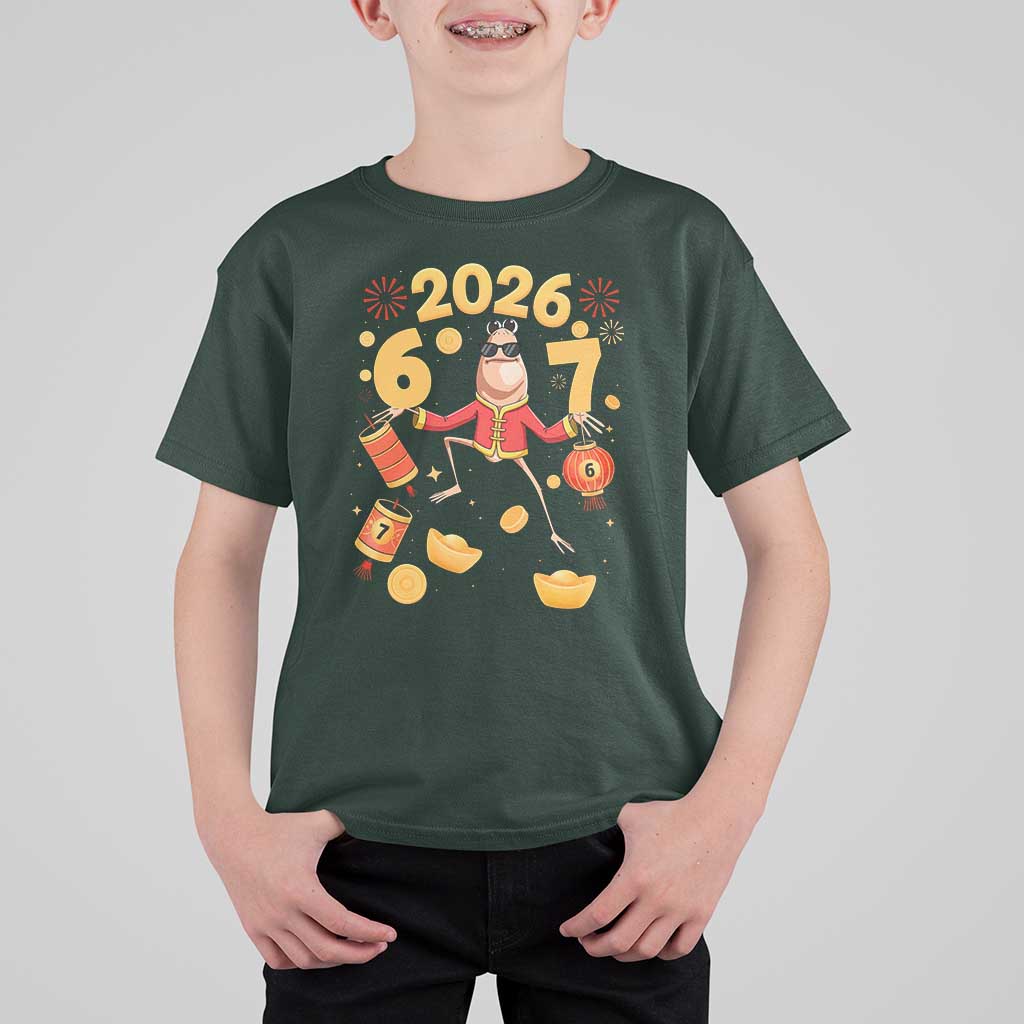 Funny Marcus The Worm Six Seven Meme T Shirt For Kid Lunar New Year 2026 Gift - Wonder Print Shop
