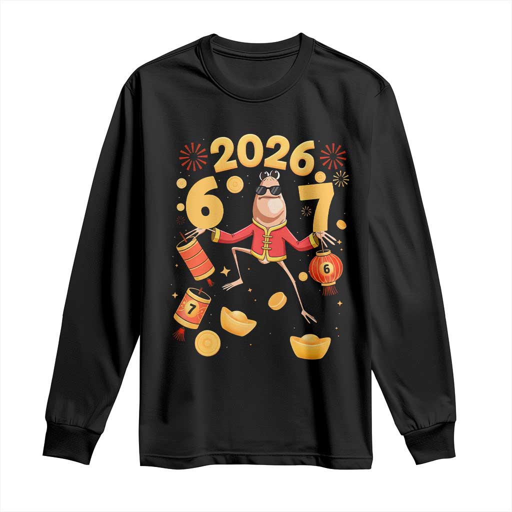 Funny Marcus The Worm Six Seven Meme Long Sleeve Shirt Lunar New Year 2026 Gift - Wonder Print Shop