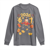 Funny Marcus The Worm Six Seven Meme Long Sleeve Shirt Lunar New Year 2026 Gift - Wonder Print Shop