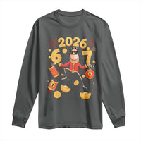 Funny Marcus The Worm Six Seven Meme Long Sleeve Shirt Lunar New Year 2026 Gift - Wonder Print Shop