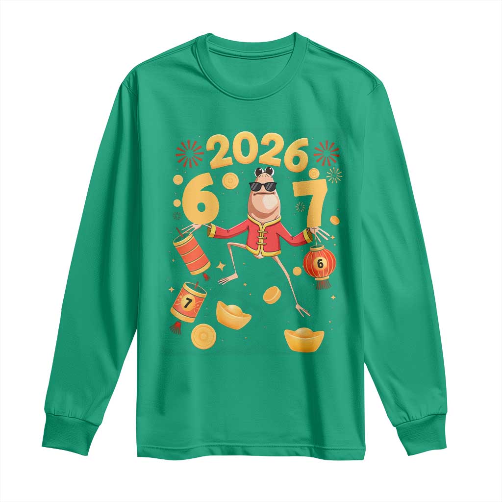 Funny Marcus The Worm Six Seven Meme Long Sleeve Shirt Lunar New Year 2026 Gift - Wonder Print Shop