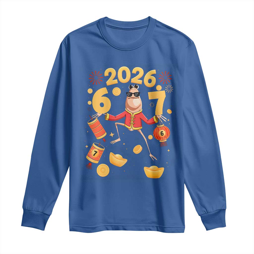Funny Marcus The Worm Six Seven Meme Long Sleeve Shirt Lunar New Year 2026 Gift - Wonder Print Shop