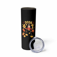 Funny Marcus The Worm Six Seven Meme Skinny Tumbler Lunar New Year 2026 Gift - Wonder Print Shop