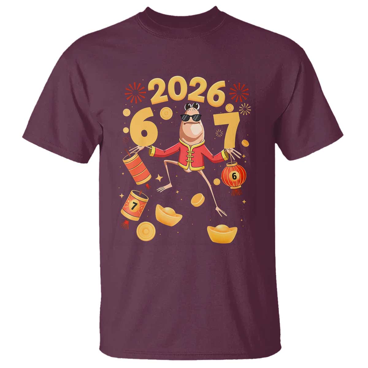 Funny Marcus The Worm Six Seven Meme T Shirt Lunar New Year 2026 Gift - Wonder Print Shop
