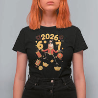 Funny Marcus The Worm Six Seven Meme T Shirt For Women Lunar New Year 2026 Gift - Wonder Print Shop
