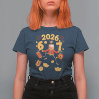 Funny Marcus The Worm Six Seven Meme T Shirt For Women Lunar New Year 2026 Gift - Wonder Print Shop