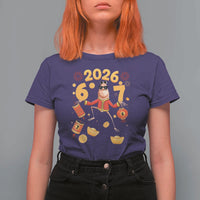 Funny Marcus The Worm Six Seven Meme T Shirt For Women Lunar New Year 2026 Gift - Wonder Print Shop