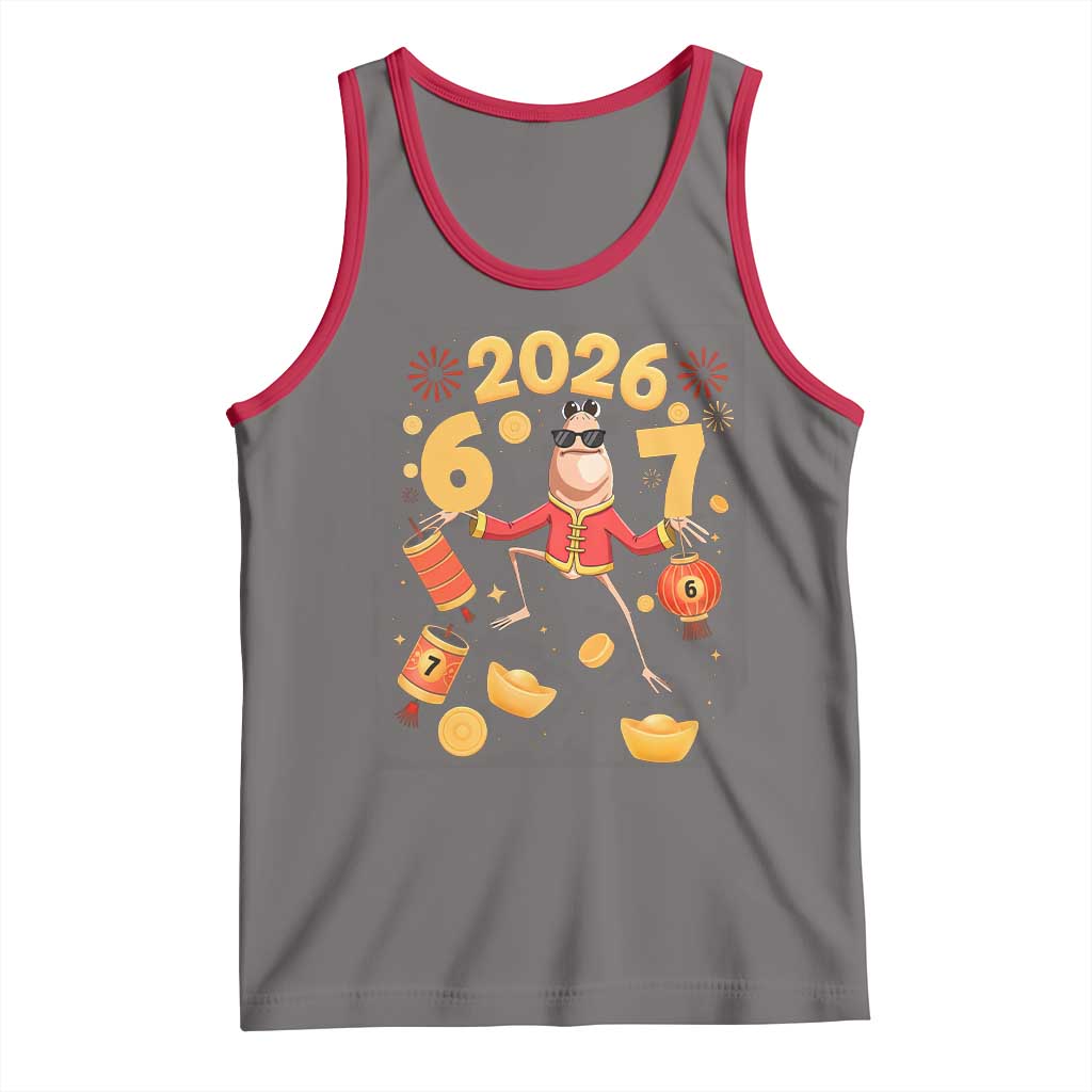 Funny Marcus The Worm Six Seven Meme Tank Top Lunar New Year 2026 Gift - Wonder Print Shop