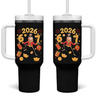 Funny Marcus The Worm Six Seven Meme Tumbler With Handle Lunar New Year 2026 Gift - Wonder Print Shop