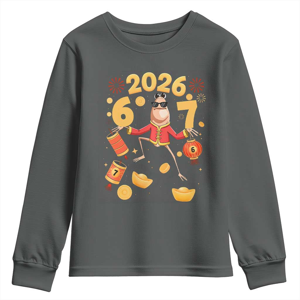 Funny Marcus The Worm Six Seven Meme Youth Sweatshirt Lunar New Year 2026 Gift - Wonder Print Shop