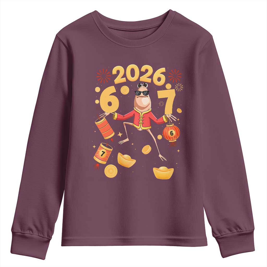 Funny Marcus The Worm Six Seven Meme Youth Sweatshirt Lunar New Year 2026 Gift - Wonder Print Shop
