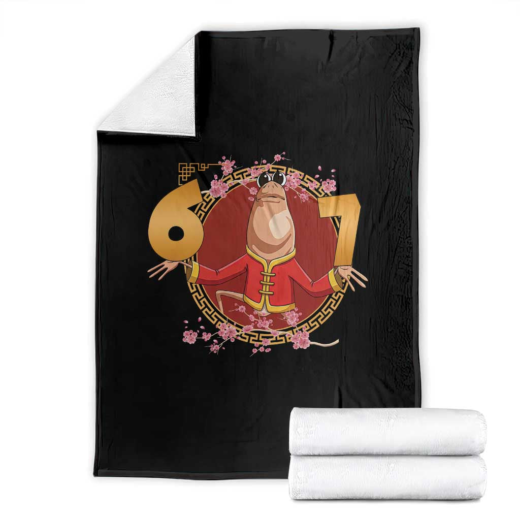 Funny Marcus The Worm Six Seven Lunar New Year Meme Throw Blanket - Wonder Print Shop
