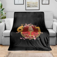 Funny Marcus The Worm Six Seven Lunar New Year Meme Throw Blanket - Wonder Print Shop