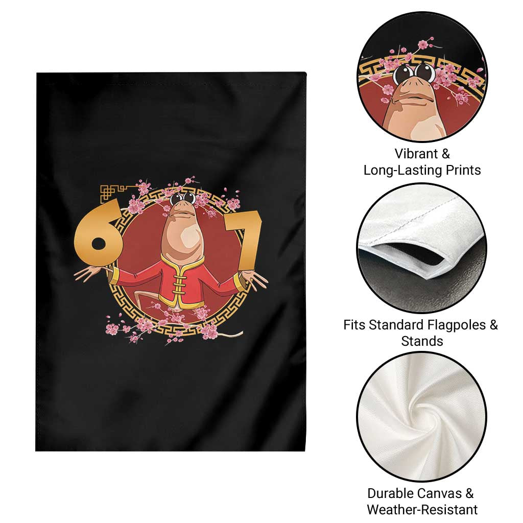 Funny Marcus The Worm Six Seven Lunar New Year Meme Garden Flag - Wonder Print Shop