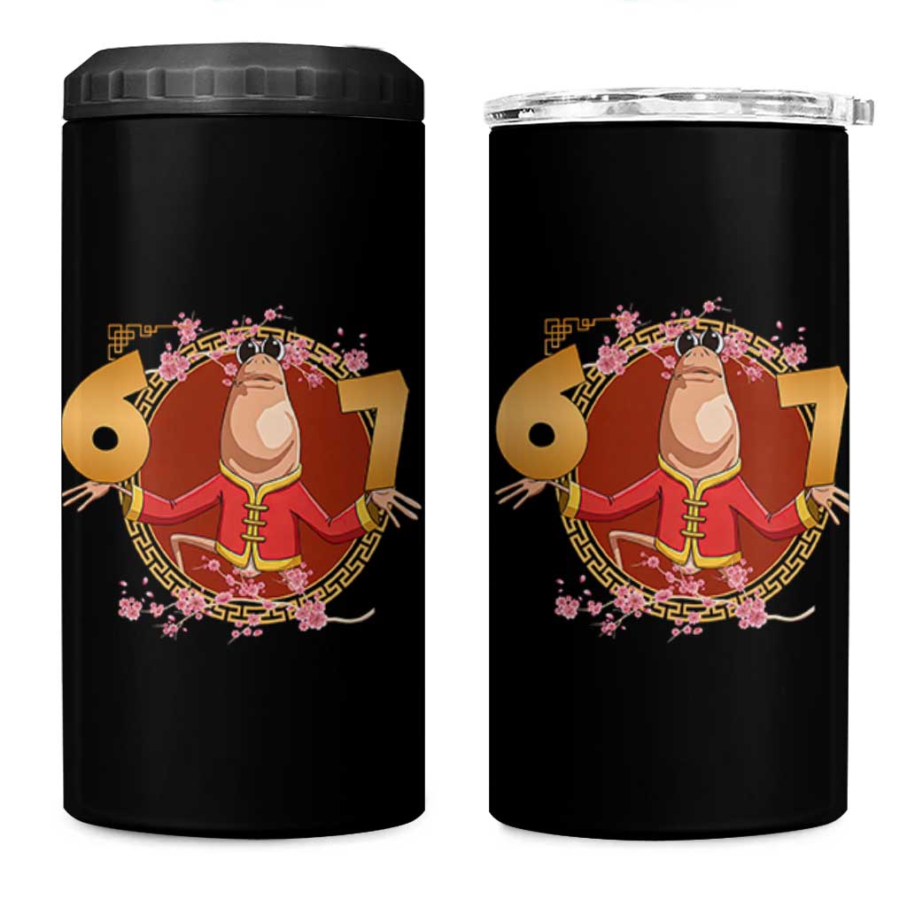 Funny Marcus The Worm Six Seven Lunar New Year Meme 4 in 1 Can Cooler Tumbler - Wonder Print Shop