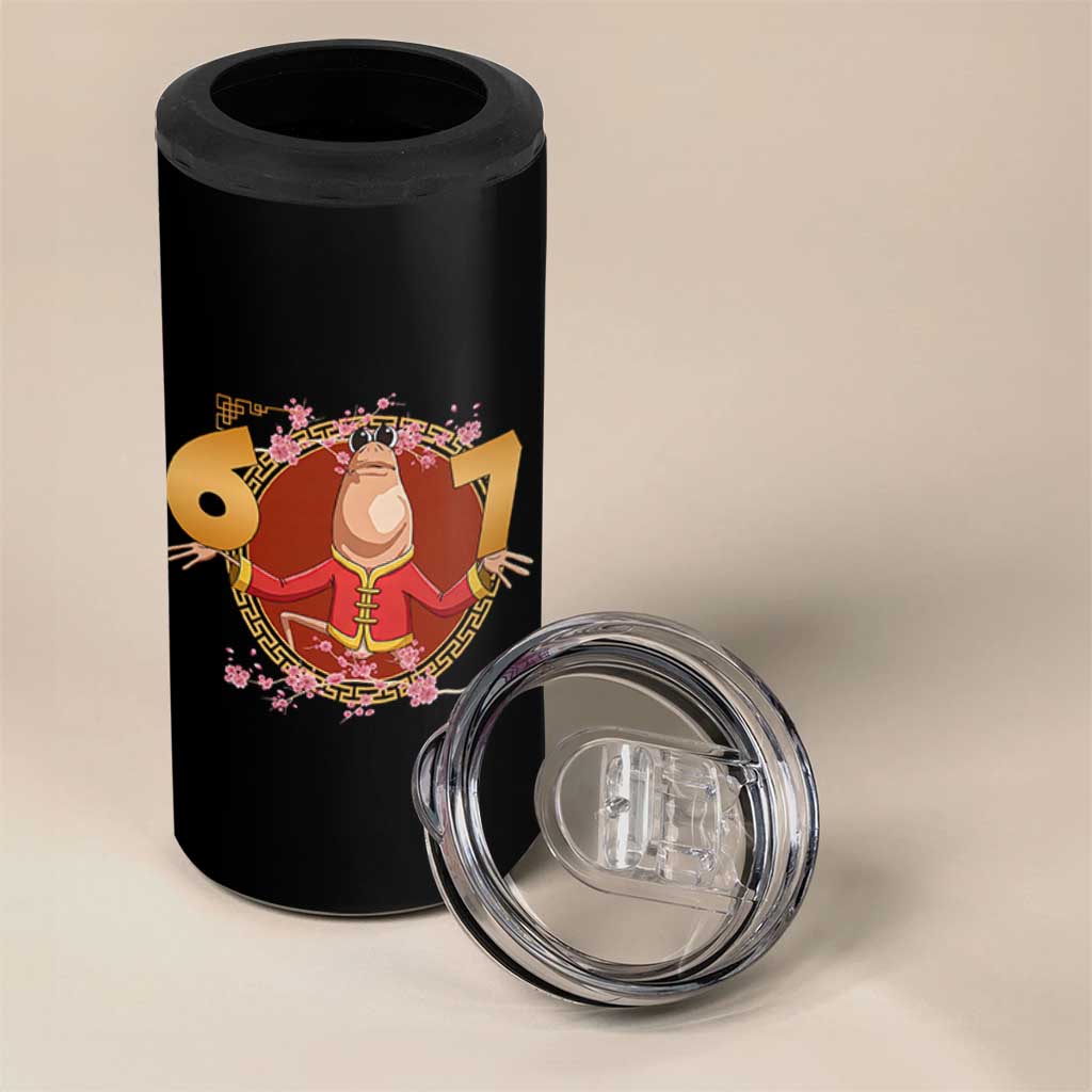 Funny Marcus The Worm Six Seven Lunar New Year Meme 4 in 1 Can Cooler Tumbler - Wonder Print Shop
