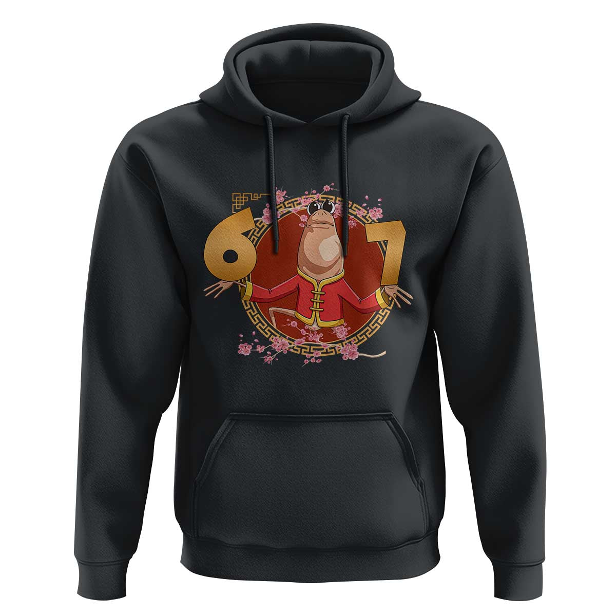 Funny Marcus The Worm Six Seven Lunar New Year Meme Hoodie - Wonder Print Shop