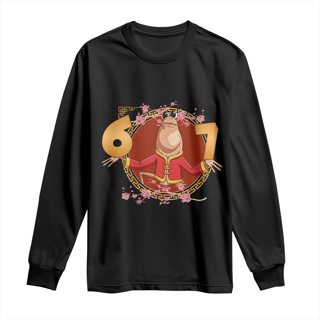 Funny Marcus The Worm Six Seven Lunar New Year Meme Long Sleeve Shirt - Wonder Print Shop