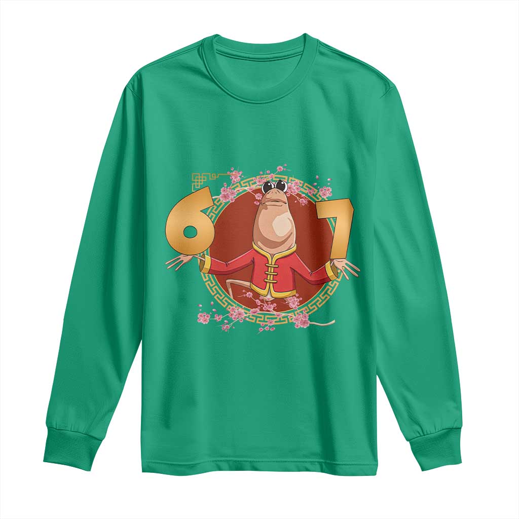 Funny Marcus The Worm Six Seven Lunar New Year Meme Long Sleeve Shirt - Wonder Print Shop