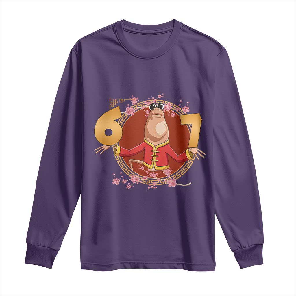 Funny Marcus The Worm Six Seven Lunar New Year Meme Long Sleeve Shirt - Wonder Print Shop