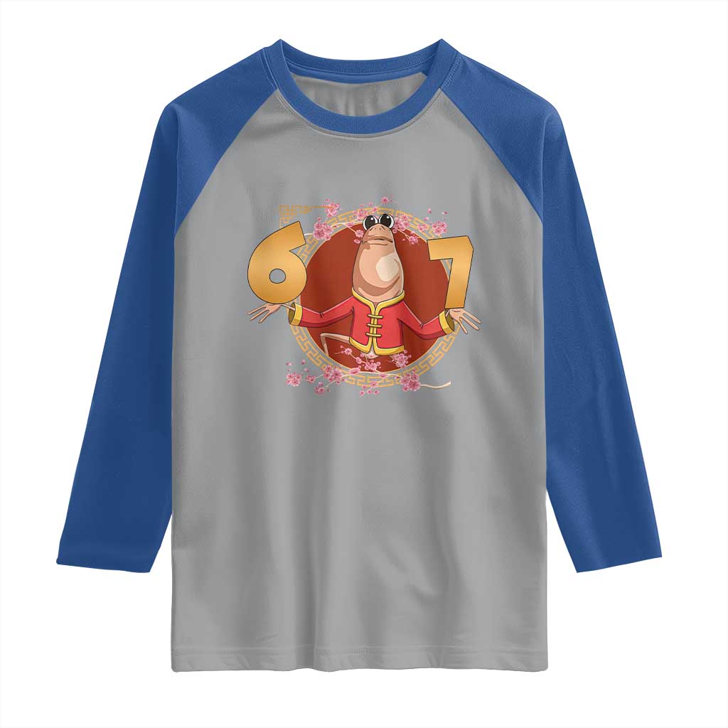 Funny Marcus The Worm Six Seven Lunar New Year Meme Raglan Shirt - Wonder Print Shop