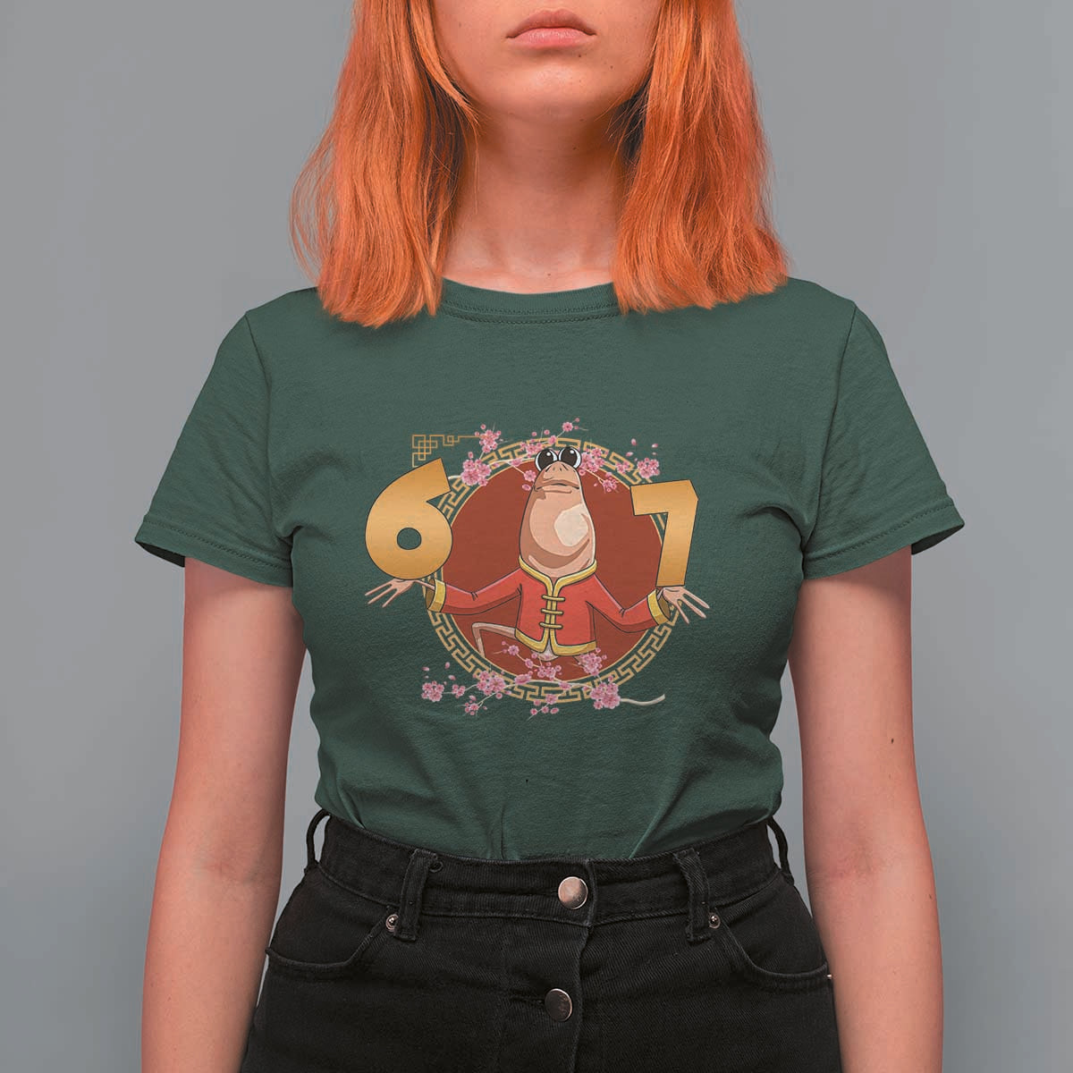 Funny Marcus The Worm Six Seven Lunar New Year Meme T Shirt For Women - Wonder Print Shop