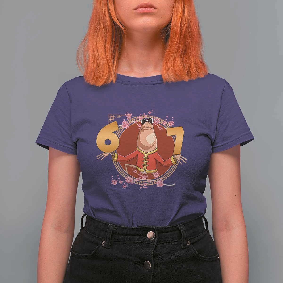 Funny Marcus The Worm Six Seven Lunar New Year Meme T Shirt For Women - Wonder Print Shop