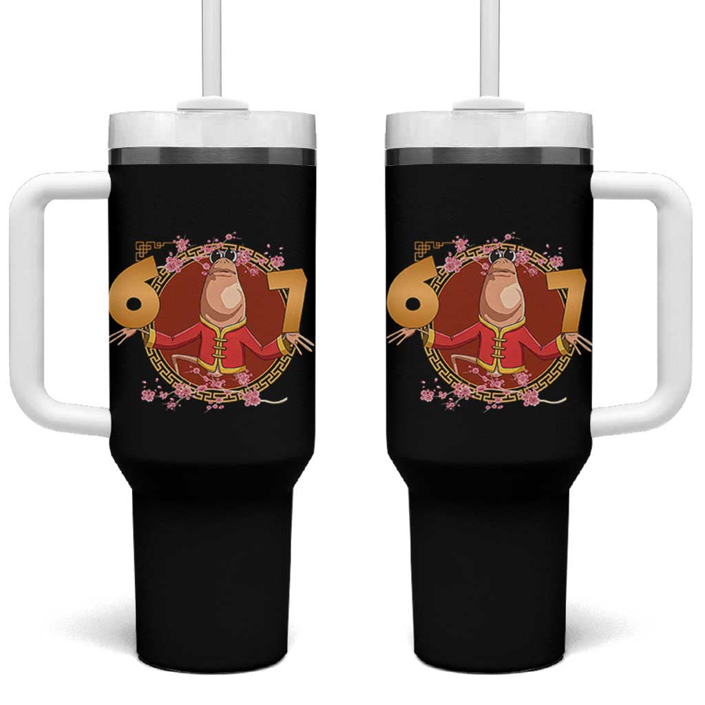 Funny Marcus The Worm Six Seven Lunar New Year Meme Tumbler With Handle - Wonder Print Shop