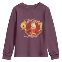Funny Marcus The Worm Six Seven Lunar New Year Meme Youth Sweatshirt - Wonder Print Shop