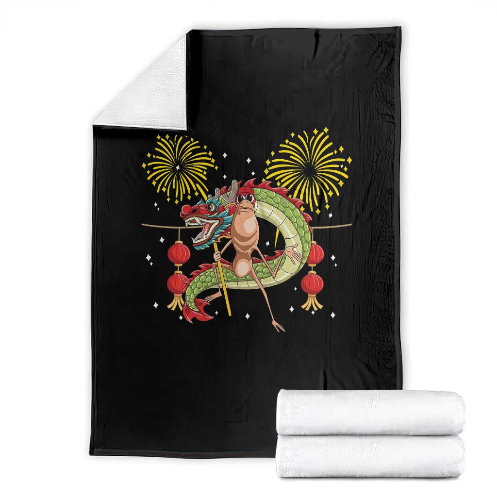 Funny Marcus The Worm Meme Throw Blanket Viral Lunar New Year - Wonder Print Shop