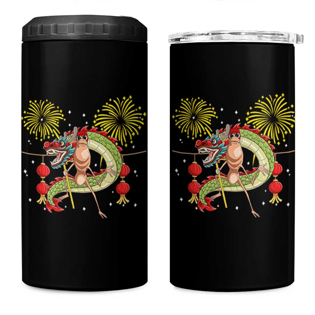 Funny Marcus The Worm Meme 4 in 1 Can Cooler Tumbler Viral Lunar New Year - Wonder Print Shop