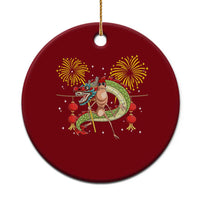 Funny Marcus The Worm Meme Ceramic Ornament Viral Lunar New Year - Wonder Print Shop