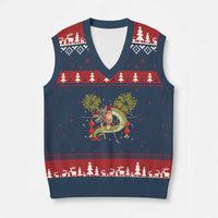 Funny Marcus The Worm Meme V-Neck Knit Sweater Vest Viral Lunar New Year - Wonder Print Shop