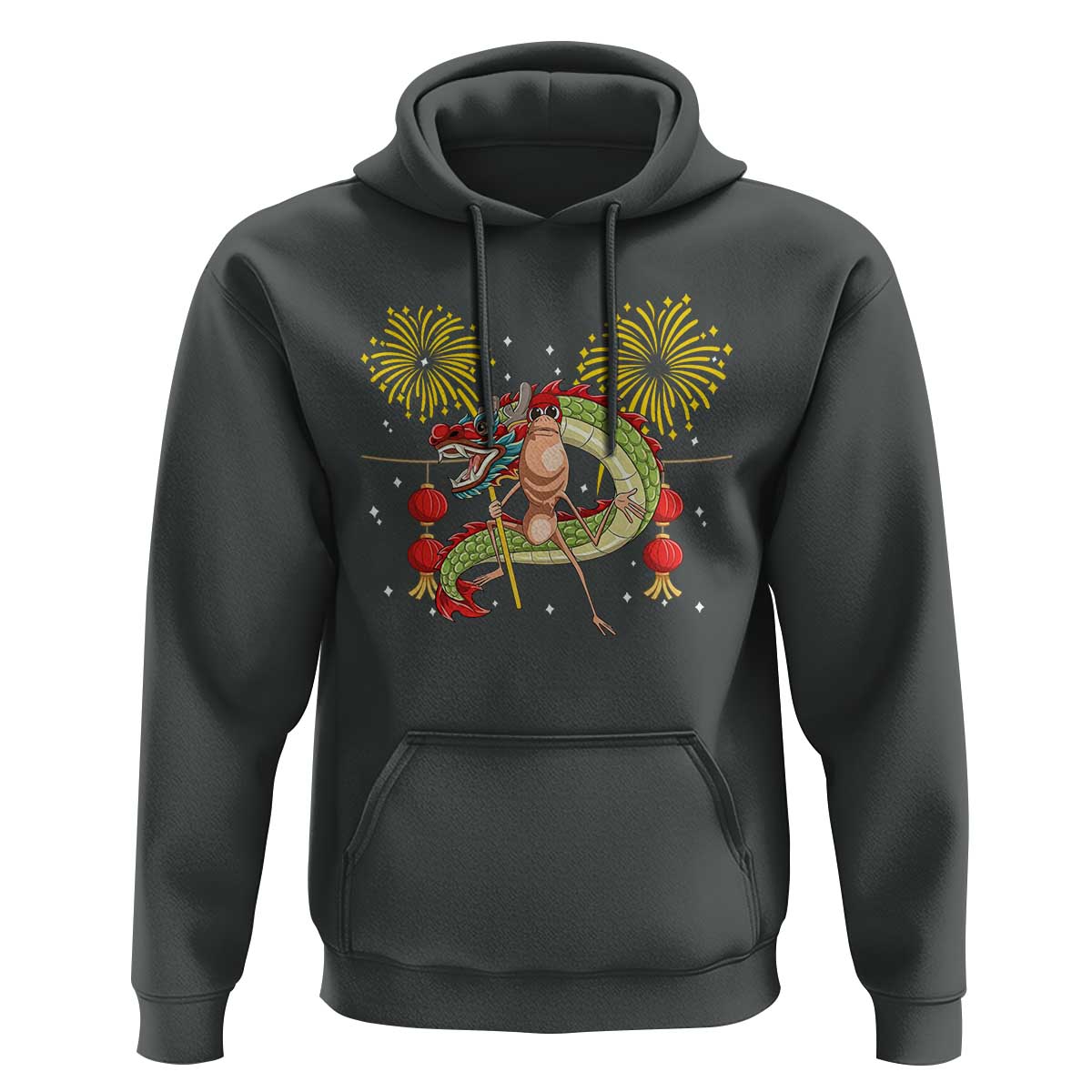 Funny Marcus The Worm Meme Hoodie Viral Lunar New Year - Wonder Print Shop