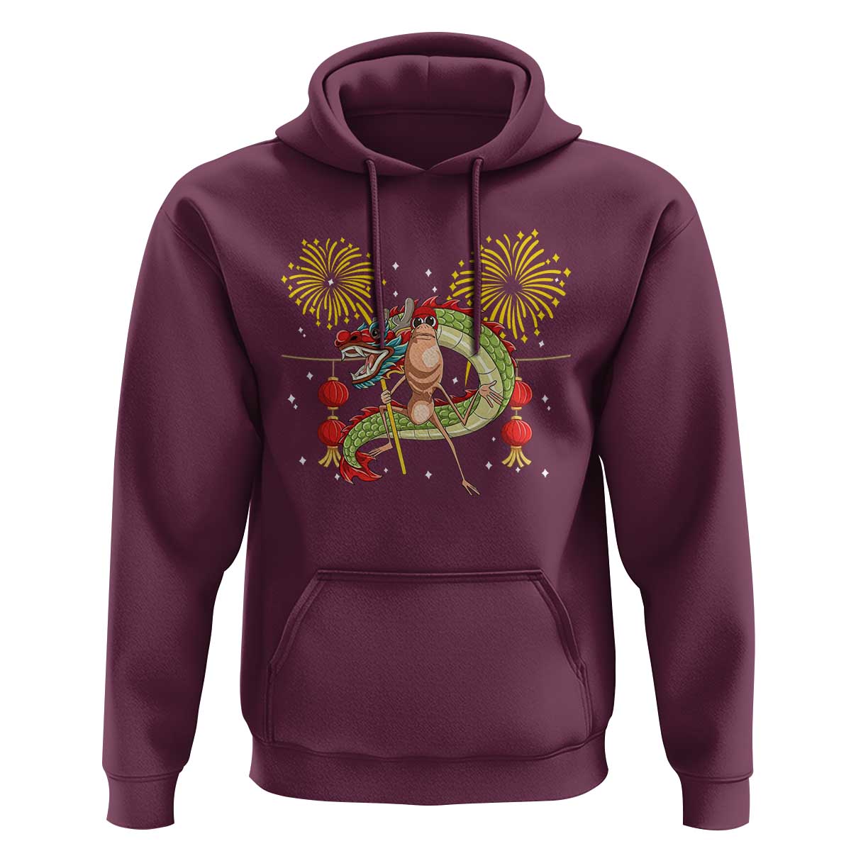 Funny Marcus The Worm Meme Hoodie Viral Lunar New Year - Wonder Print Shop