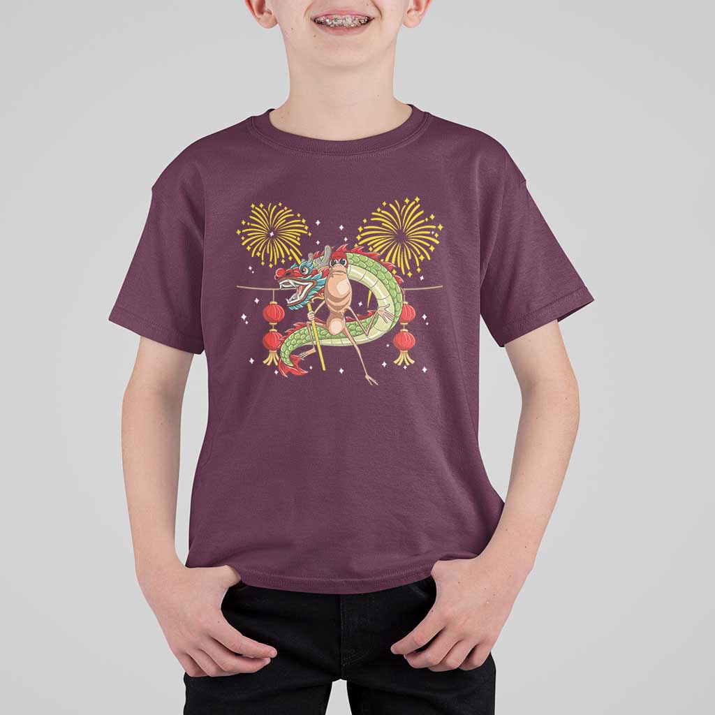 Funny Marcus The Worm Meme T Shirt For Kid Viral Lunar New Year - Wonder Print Shop