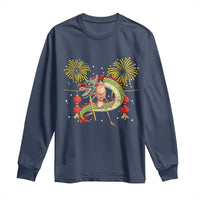 Funny Marcus The Worm Meme Long Sleeve Shirt Viral Lunar New Year - Wonder Print Shop