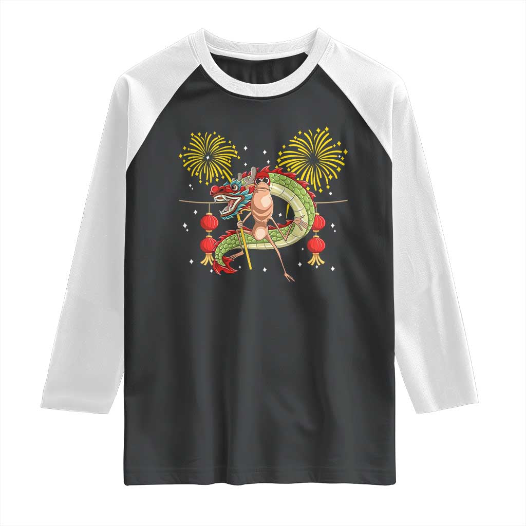 Funny Marcus The Worm Meme Raglan Shirt Viral Lunar New Year - Wonder Print Shop