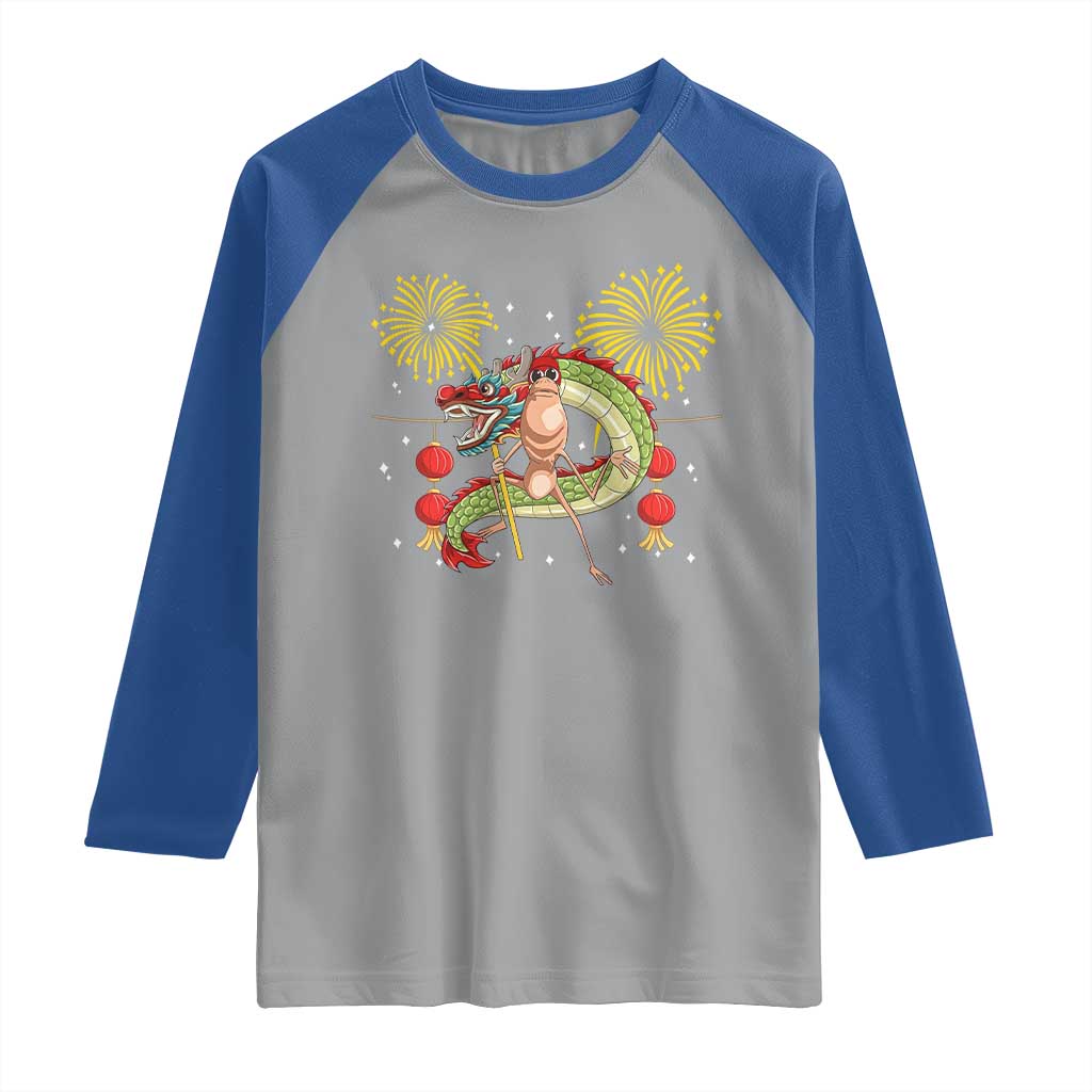 Funny Marcus The Worm Meme Raglan Shirt Viral Lunar New Year - Wonder Print Shop