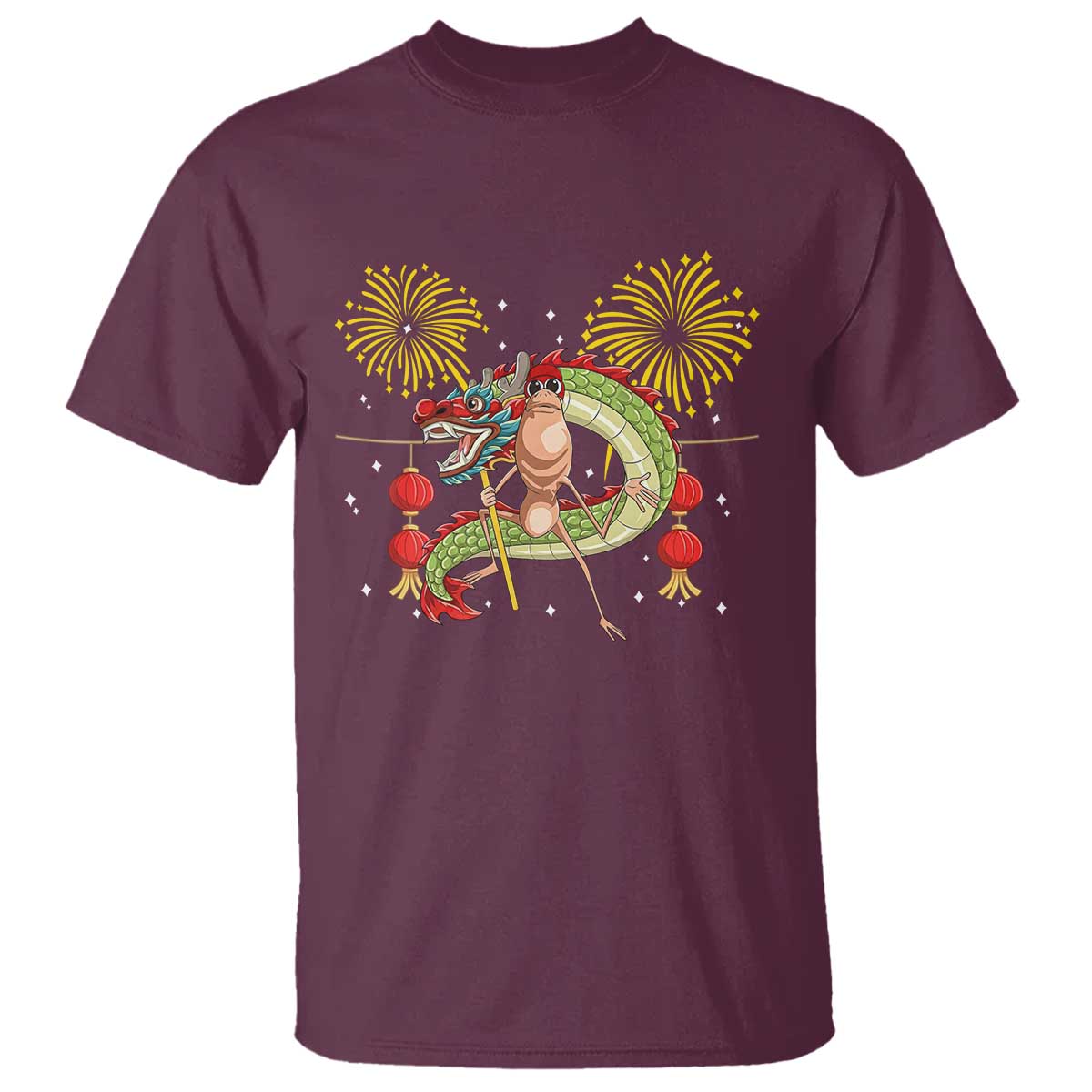 Funny Marcus The Worm Meme T Shirt Viral Lunar New Year - Wonder Print Shop