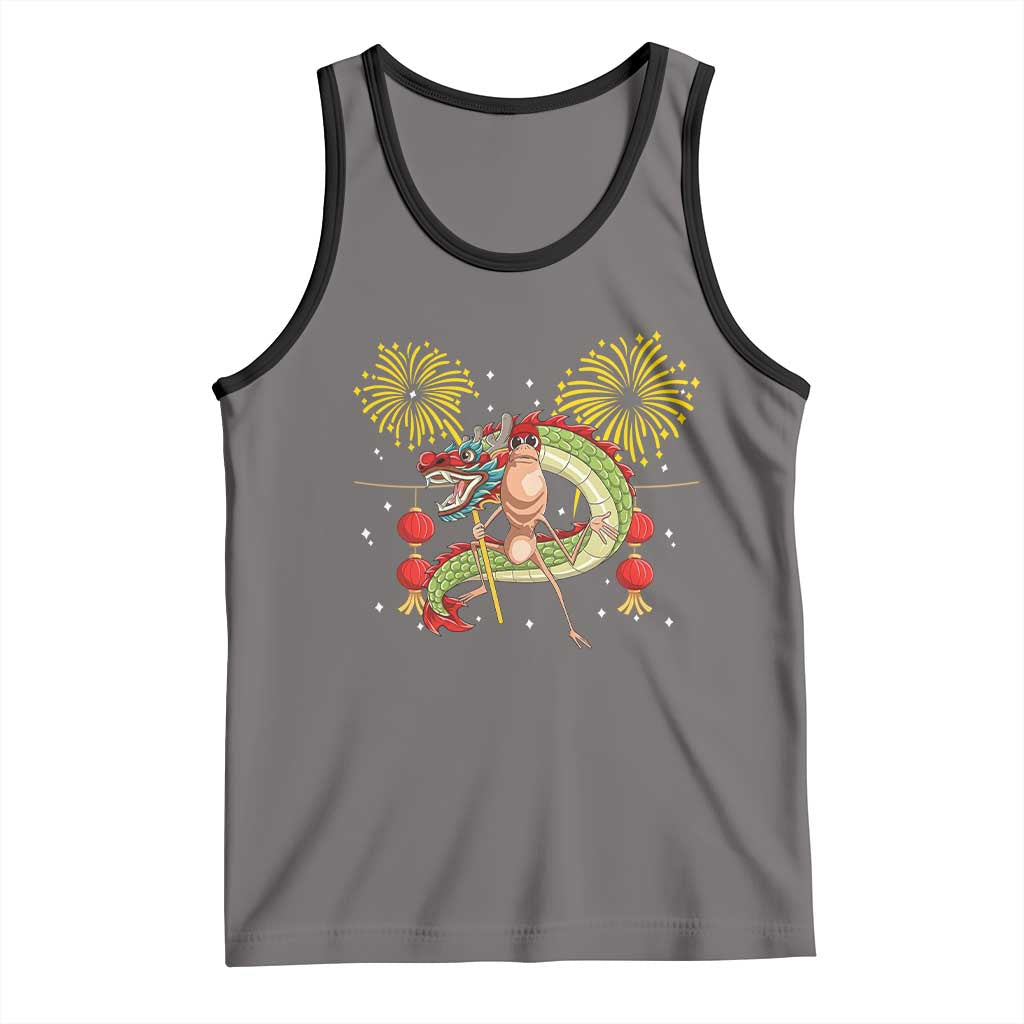 Funny Marcus The Worm Meme Tank Top Viral Lunar New Year - Wonder Print Shop