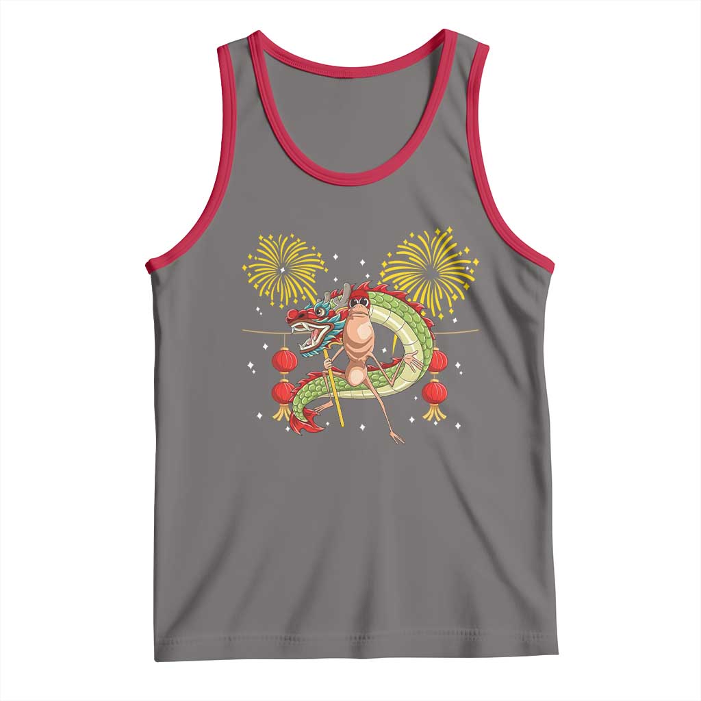 Funny Marcus The Worm Meme Tank Top Viral Lunar New Year - Wonder Print Shop
