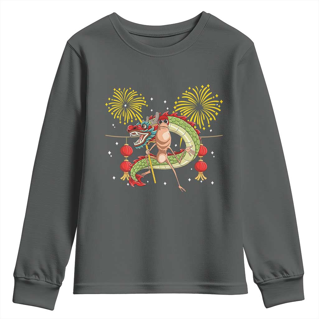 Funny Marcus The Worm Meme Youth Sweatshirt Viral Lunar New Year - Wonder Print Shop