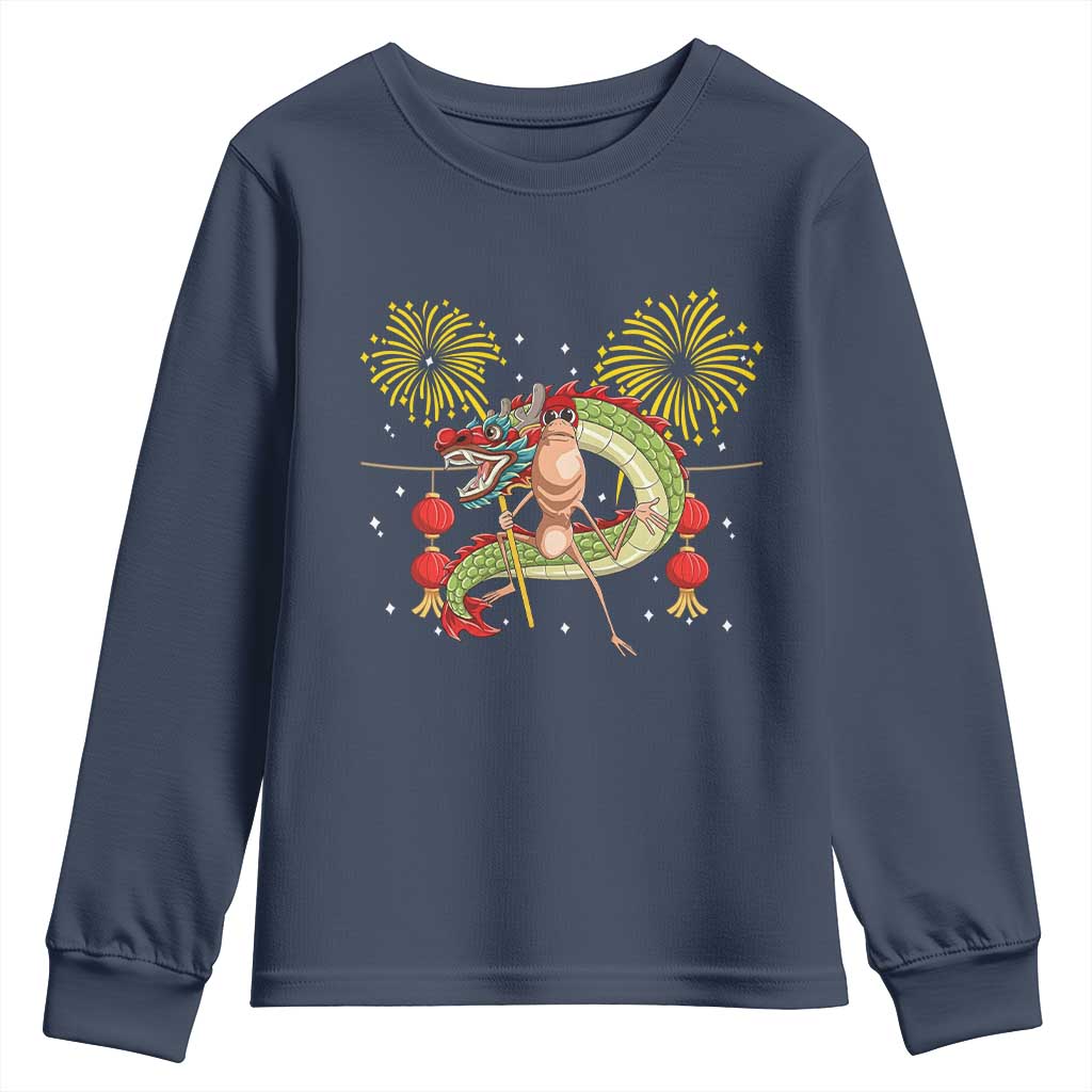 Funny Marcus The Worm Meme Youth Sweatshirt Viral Lunar New Year - Wonder Print Shop