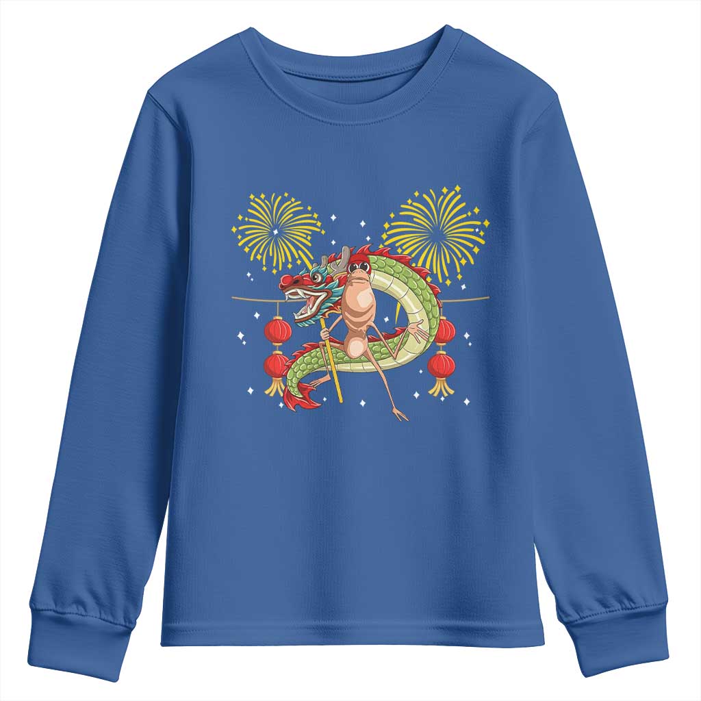 Funny Marcus The Worm Meme Youth Sweatshirt Viral Lunar New Year - Wonder Print Shop