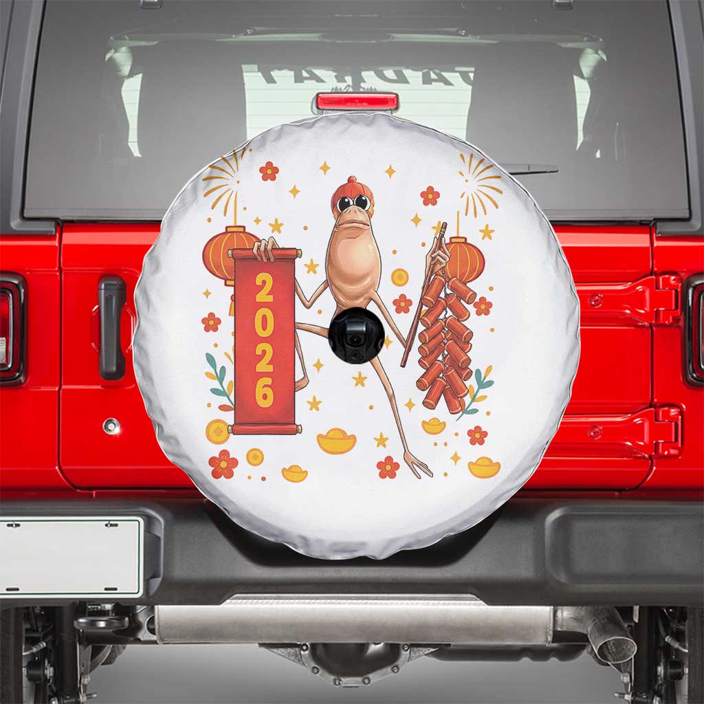 Marcus The Worm Lunar New Year Meme Spare Tire Cover Trendy Gag Gift - Wonder Print Shop