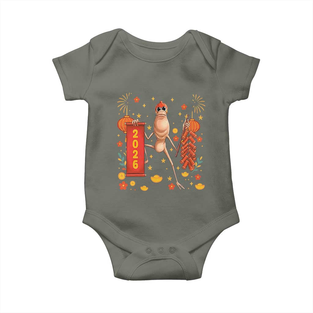 Marcus The Worm Lunar New Year Meme Baby Onesie Trendy Gag Gift - Wonder Print Shop