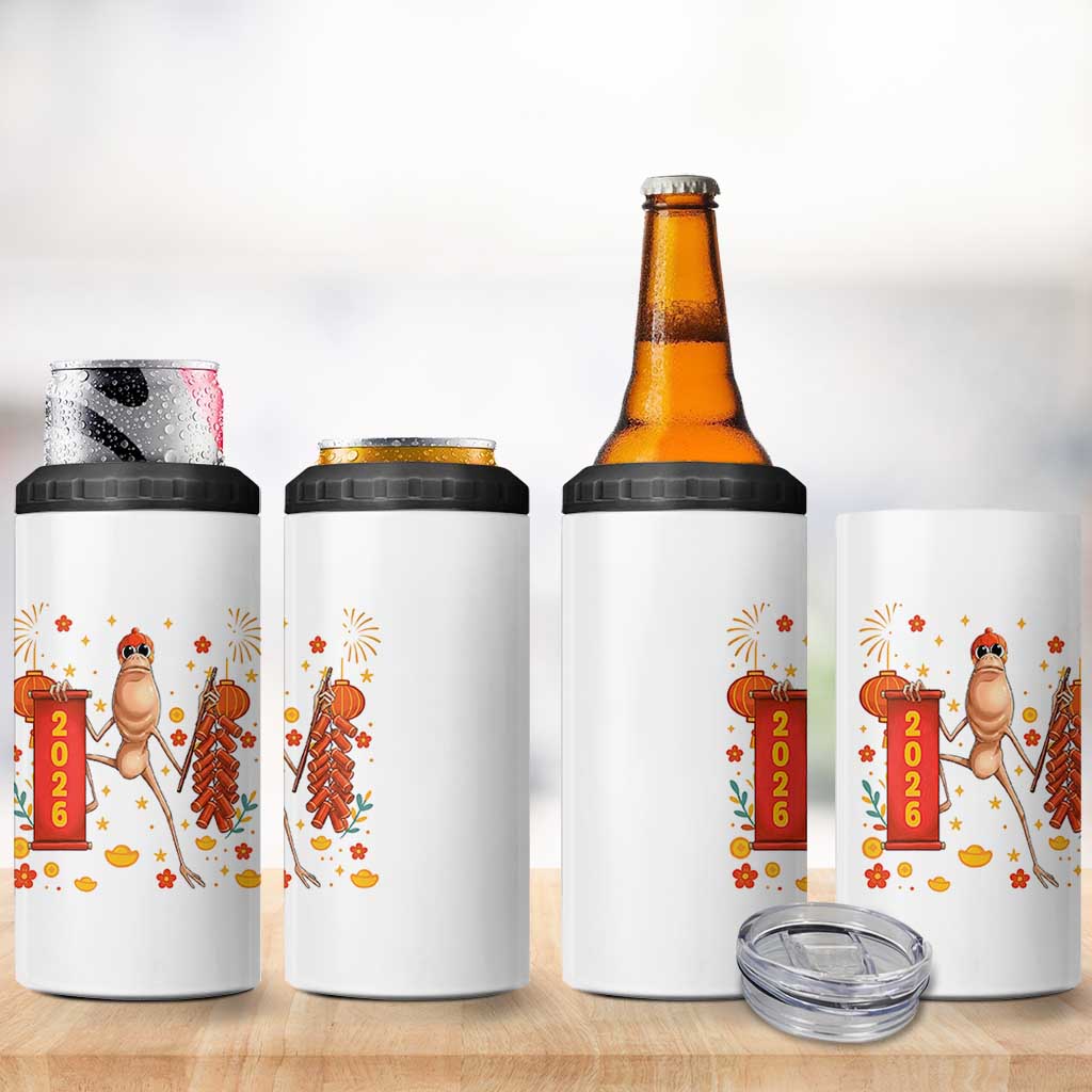 Marcus The Worm Lunar New Year Meme 4 in 1 Can Cooler Tumbler Trendy Gag Gift - Wonder Print Shop